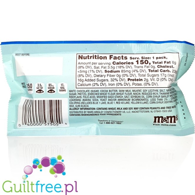 M&M's White Chocolate Pretzel Snowballs  (CHEAT MEAL) - drażetki M&Ms z nadzieniem precelkowym