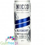 Nocco Winter Edition Blueberry - napój energetyczny bez cukru z kofeiną, witaminami B i ekstraktem zielonej herbaty