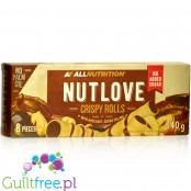 Allnutrition NutLove Crispy Rolls Hazelnut-Cocoa  - kruche rurki bez cukru z nadzieniem  orzechowo-czekoladowym