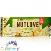 Allnutrition NutLove Vegan Rolls Vanilla - wegańskie kruche rurki bez cukru z nadzieniem waniliowym