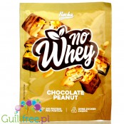 Rocka Nutrition NO WHEY Chocolate Peanut - wegańska odżywka białkowa, saszetka 30g