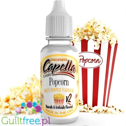 Capella Flavors Popcorn V2 Flavor Concentrate - Concentrated sugar-free and fat-free food flavors: roasted popcorn