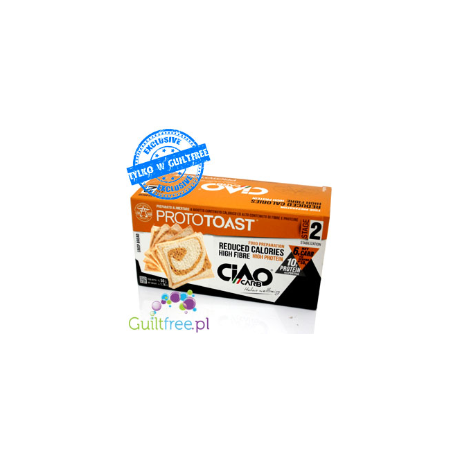Crunchy wheat toasts with reduced energy and low carbohydrate content