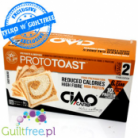 Crunchy wheat toasts with reduced energy and low carbohydrate content