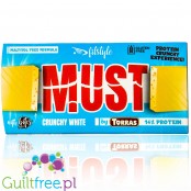 Torras Fitstyle MUST Crunchy White - gluten-free white protein chocolate without sugar and maltitol