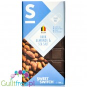 Sweet Switch Dark Chocolate, Almond & Sea Salt  with stevia and no added sugar, 100g