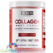 BeKeto™ Collagen + MCT (Fresh Strawberry) - kolagen & MCT w proszku z erytrolem