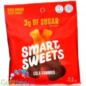 Smart Sweets Cola Gummies - keto żelki o smaku coli bez cukru i bez maltitolu, ze stewią