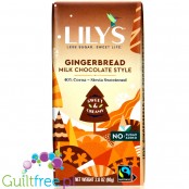 Lily's Sweets No Sugar Added Milk Chocolate Style Bars, Gingerbread