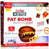 SlimFast  Keto Fat Bomb Snack Cup Stuffed, Chocolate Caramel Pretzel