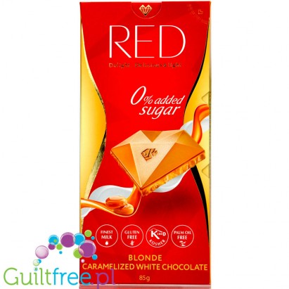 RED Delight Blonde Caramelized White Chocolate - no added sugar caramelized white chocolate