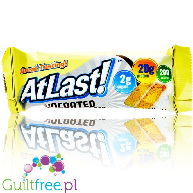 Healthsmart  At Last! Uncoated Protein Bars, Yellow Cake