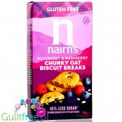 Nairn's Blueberry & Raspberry Chunky Oat Biscuit Breaks 45% less sugar, vegan & gluten free