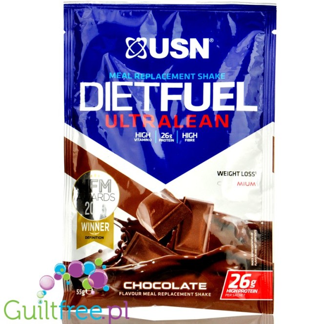 USN DietFuel Vegan Protein Meal Replacement Chocolate - wegański koktajl białkowy