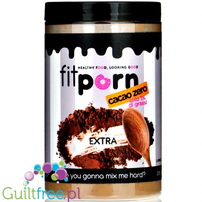 FitPrn Cacao Zero 0% - highly defatted pure cocoa powder, only 1% fat