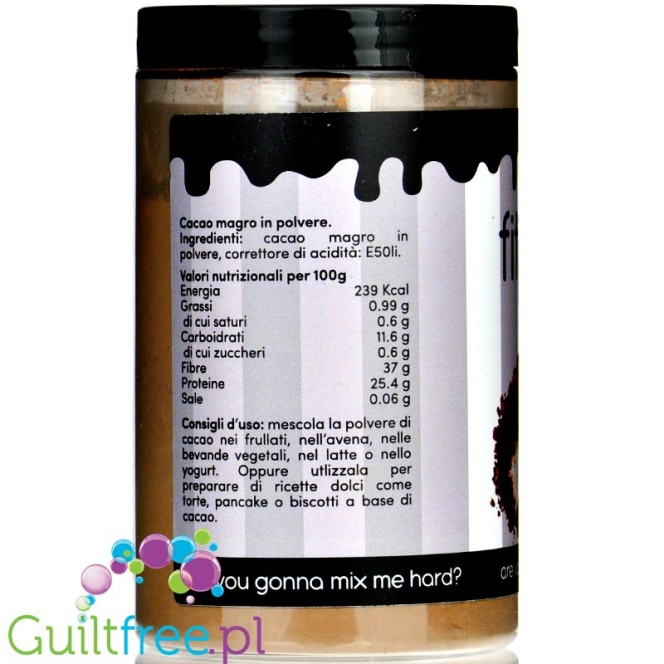 FitPrn Cacao Zero 0% - highly defatted pure cocoa powder, only 1% fat