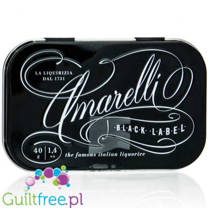 Amarelli Black Label - bezglutenowa włoska lukrecja 100%, bez cukru