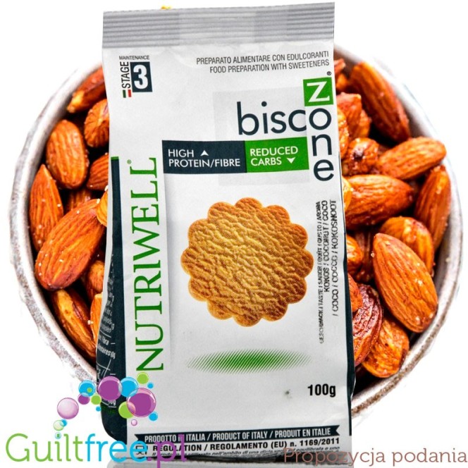 Nutriwell BiscoZone Coconut - high protein, carb reduced Italian biscuits