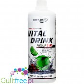 Vital Drink Lingonberry Lime 1L - koncentrat bez cukru z witaminami, Borówka & Limonka