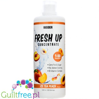 Weider Fresh Up Ice Tea Peach 1L, low carb vitamin drink concentrate