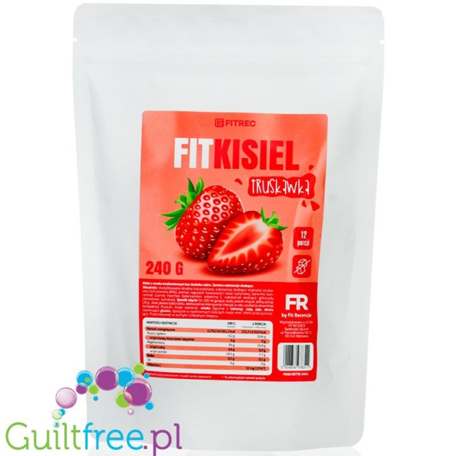 FitRec Kisel Jelly Strawberry, sugar free kissel dessert jelly mix