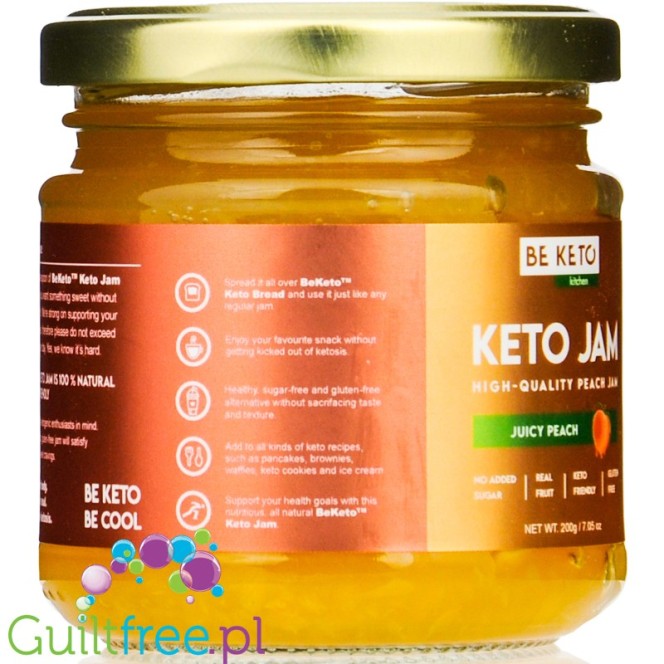BeKeto Keto Jam ™ Juicy Peach 42kcal with erytrol and xylitol