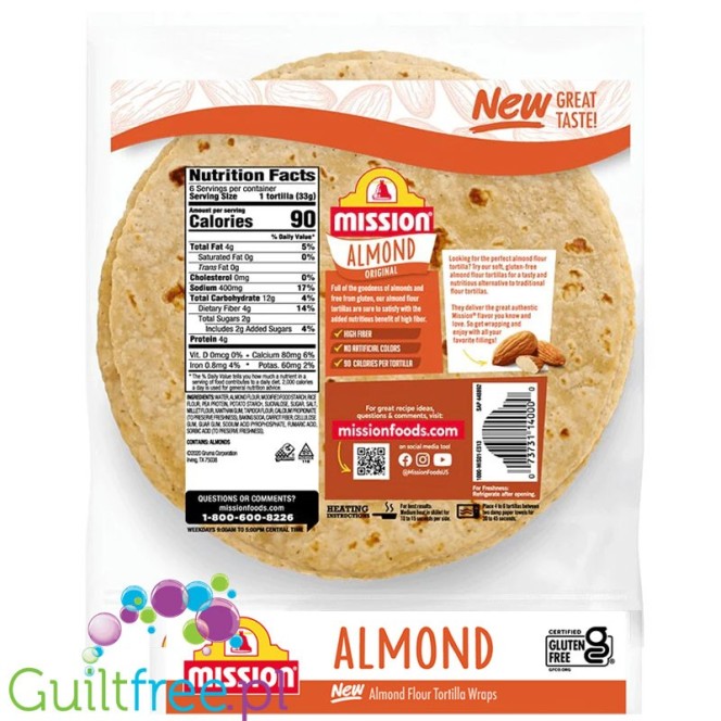 Mission Foods Almond Soft Tortillas, Original, 6 inch 6 tortillas 