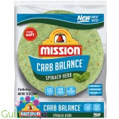 Mission Foods Carb Balance Soft Tortillas, Spinach Herb, 7.5 inch 8 tortillas 