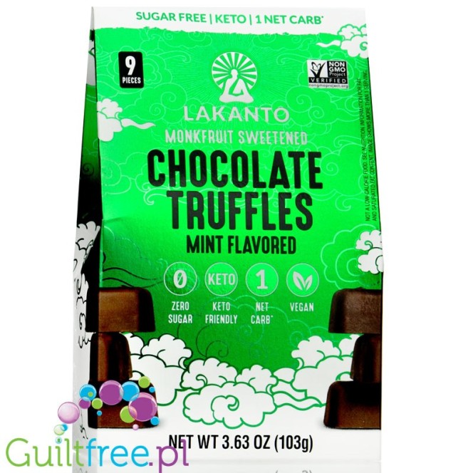 Lakanto Sugar Free Chocolate Truffles, Mint Flavored 3.63 oz
