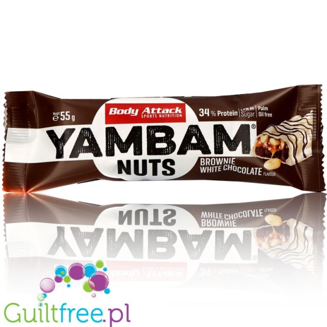 Body Attack Yam Bam Brownie White Chocolate protein bar 40g