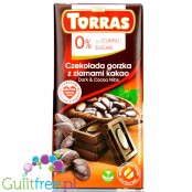 Torras Dark & Cocoa Nibs - ciemna czekolada z ziarnami kakaowca, bez cukru