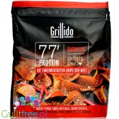 Grillido Chicken Chips Barbecue - 77% białka, pikantne kruche chipsy z kurczaka