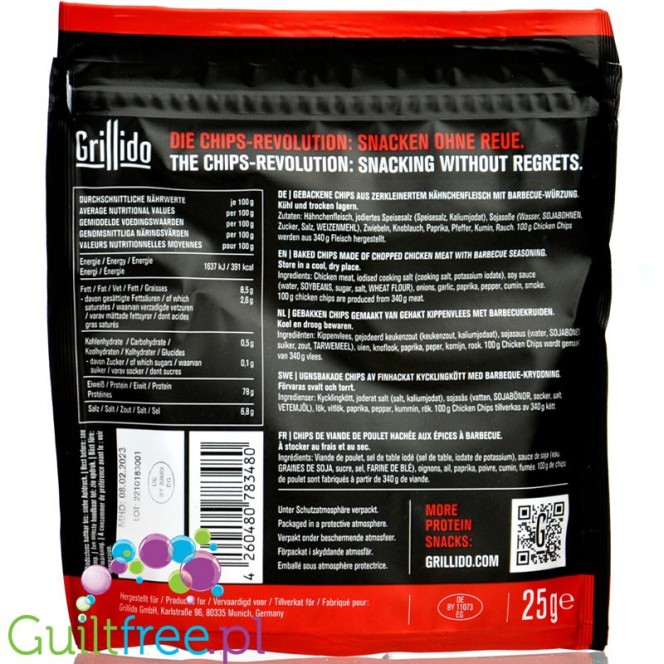 Grillido Chicken Chips Barbecue 25g