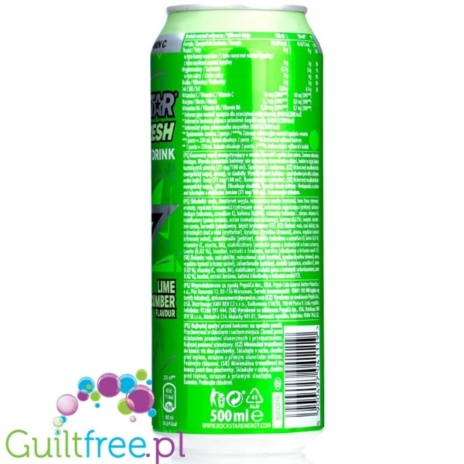 Rockstar Energy Drink Refresh Lime Cucumber - napój energetyczny bez cukru 4kcal