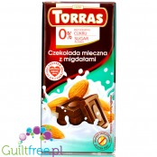 Torras mleczna czekolada z migdałami bez cukru
