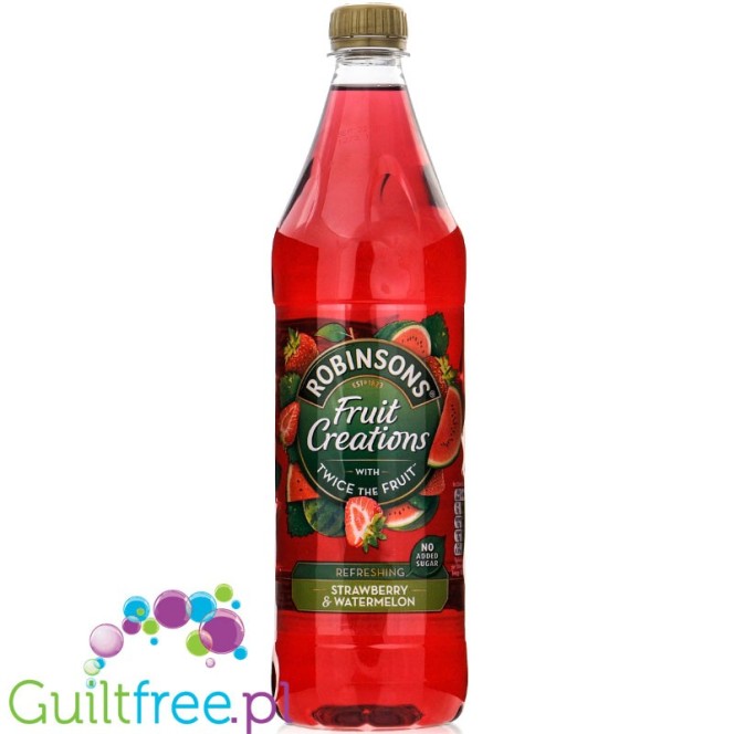 Robinsons Fruit Creations Refreshing Strawberry & Watermelon Squash No Added Sugar 1 Litre