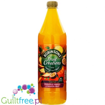Robinsons Fruit Creations Exotic Pineapple, Mango & Passion Fruit Squash No Added Sugar 1 Litre
