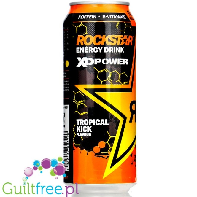 Rockstar XD Power Tropical Kick 155mg caffein, sugar free energy drink 2kcal