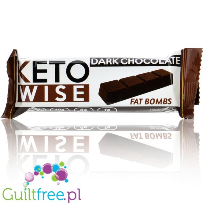 Healthsmart Keto Wise Fat Bombs Dark Chocolate solid bar 110kcal