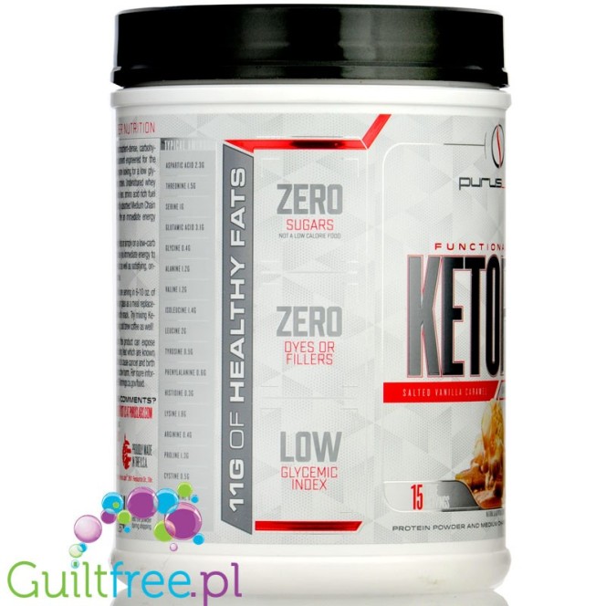 Purus Labs KetoFeed® Vanilla Caramel  - low glycemic meal replacement 21.3 oz