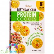 TooGoodGourmet Birthday Cake Protein Cookies - vegan sprinkled snap cookies