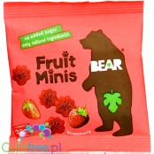 Bear Fruit Minis 100% owoców Truskawki & Jabłka, przekąska owocowa w kształcie łapek