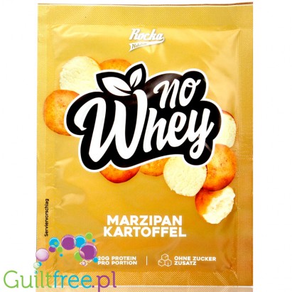 Rocka Nutrition NO WHEY Marzipankartoffel - wegańska odżywka białkowa 5 źródeł białka, bez soi i glutenu, saszetka Xg