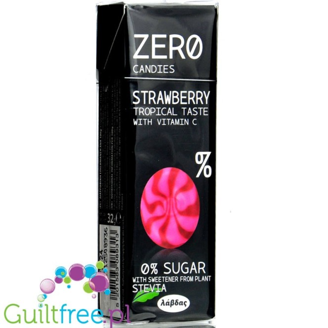 Zero Candies Strawberry Tropical - sugar free hard candies with stevia