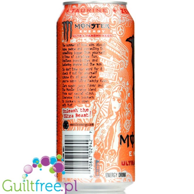 Monster Energy Ultra Peachy Keen - energy drink zero kcal ver. USA