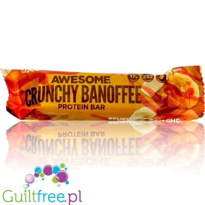 Awesome Bar Bannoffee Crunch - wegański baton białkowy Masło Orzechowe & Karmel