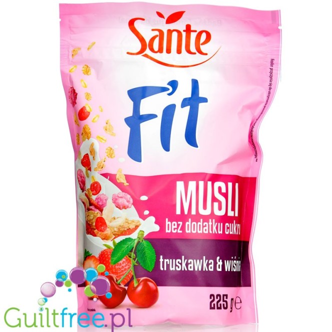 Sante Fit Musli Strawberry & Black Cherry, no sugar added