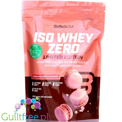 BioTech USA Iso Whey Zero Punch Macaroon 0,5kg, lactose free, summer 2020 limited edition