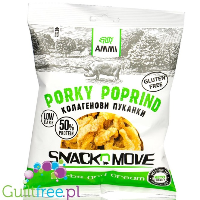 AMMI Porky Poprind Chilli Paprika 30g carb free keto pork rinds