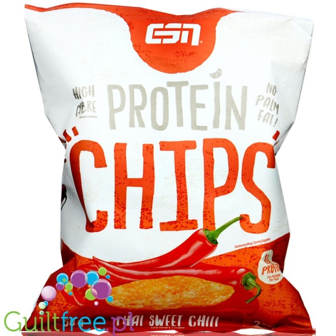 ESN Vegan Protein Chips Thai Sweet Chili, vegan protein chips 35% protein